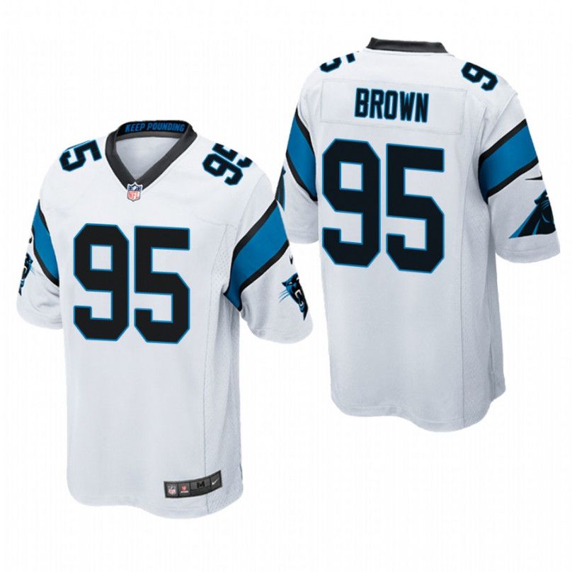 Men Carolina Panthers #95 Derrick Brown Nike White Game NFL Jersey->carolina panthers->NFL Jersey